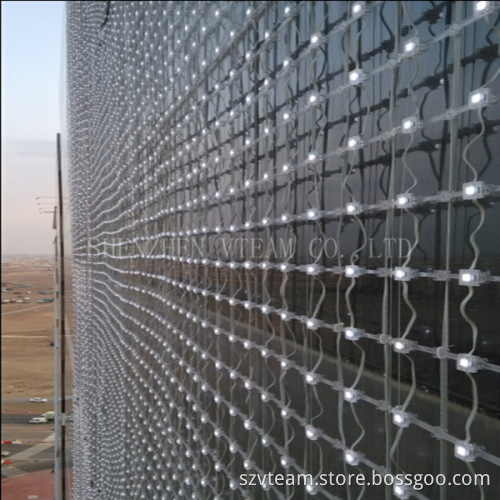 Outdoor Advertising LED Curtain Screen for Building Facade (Mahiong-P55mm)